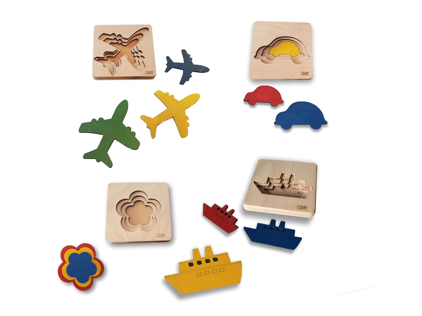3D Holzpuzzle Farben
