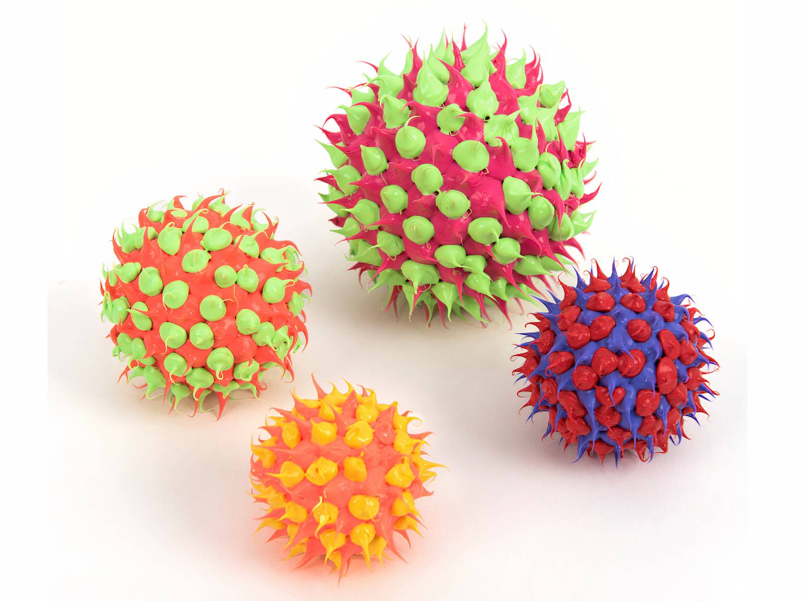 Balle tactile épineuse (lot de 4)