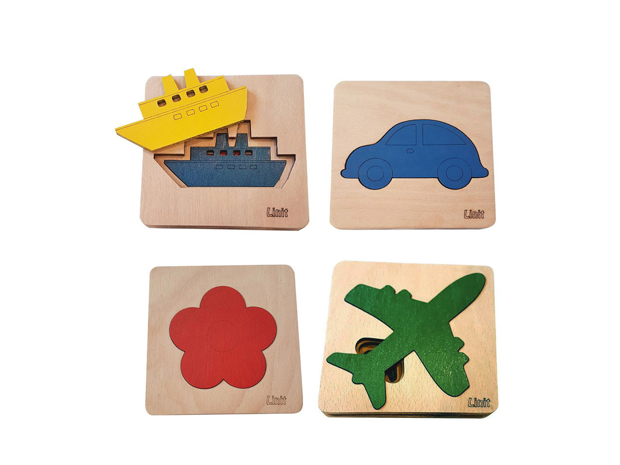3D Holzpuzzle Farben