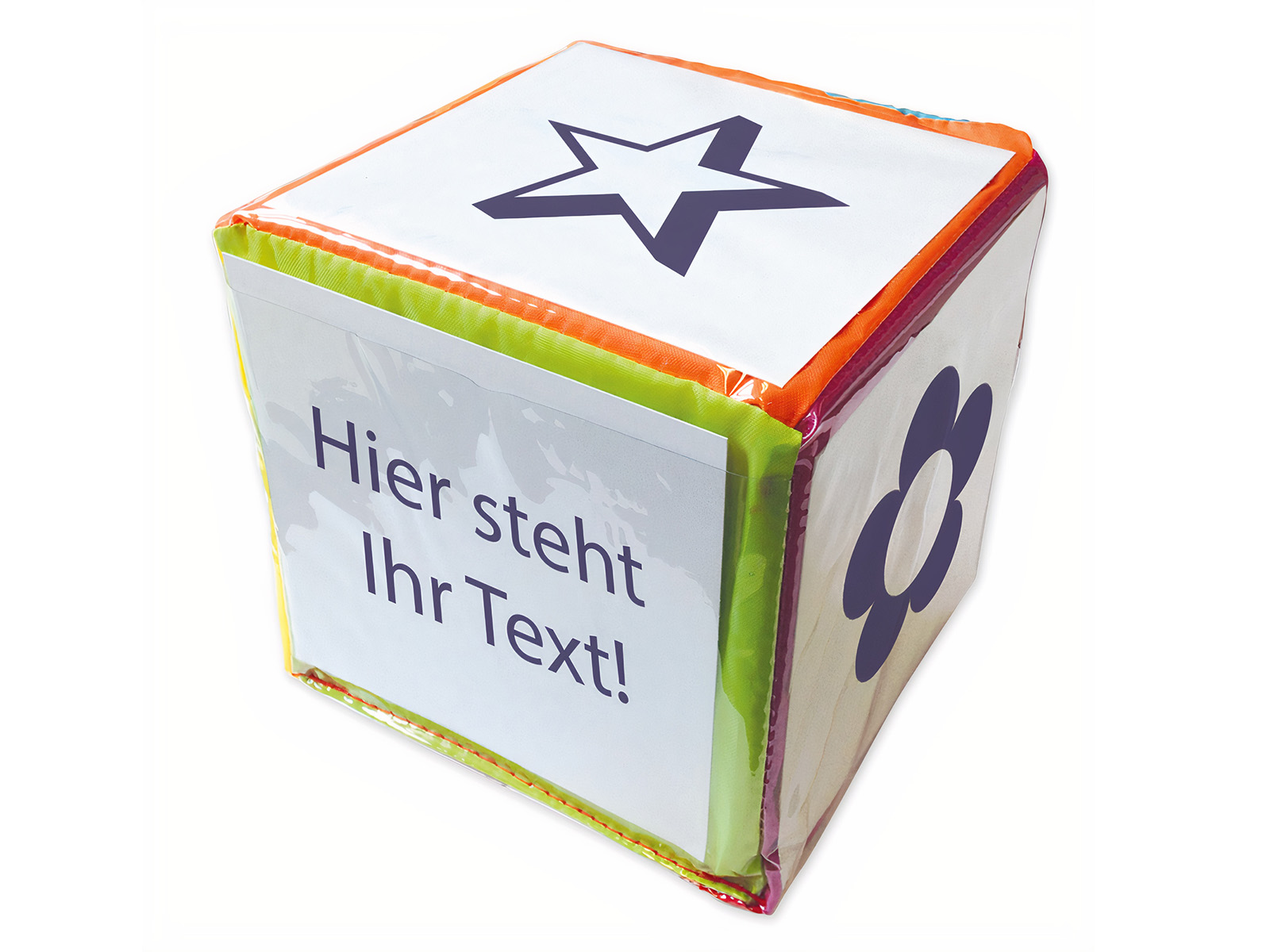 Würfel mit Einstecktaschen (15 cm, 1 Stück)