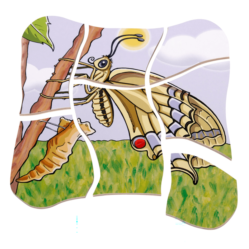 5-in-1 Lagen-Puzzle "Schmetterling"
