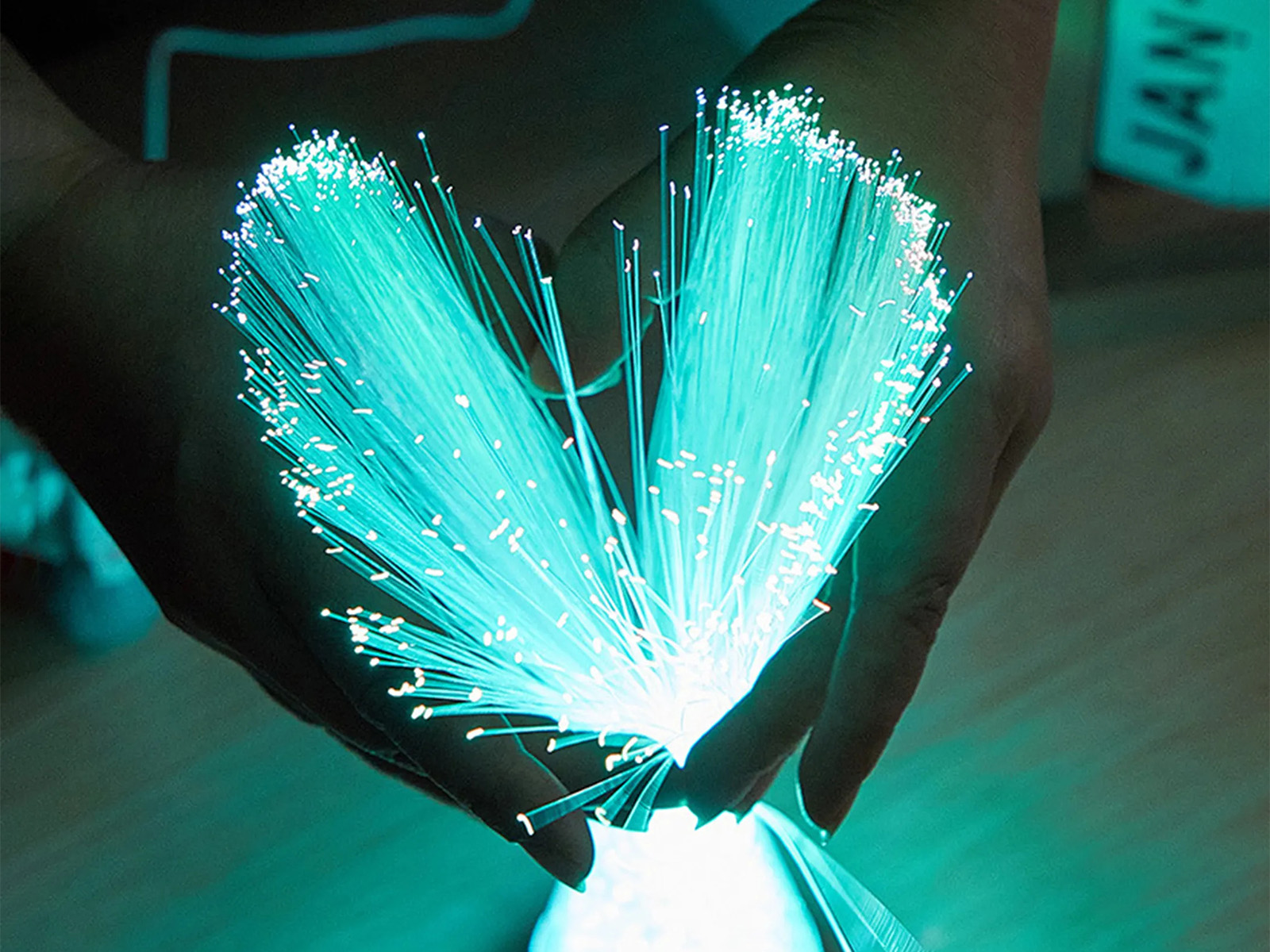 Funkelnde Lichtfaserlampe