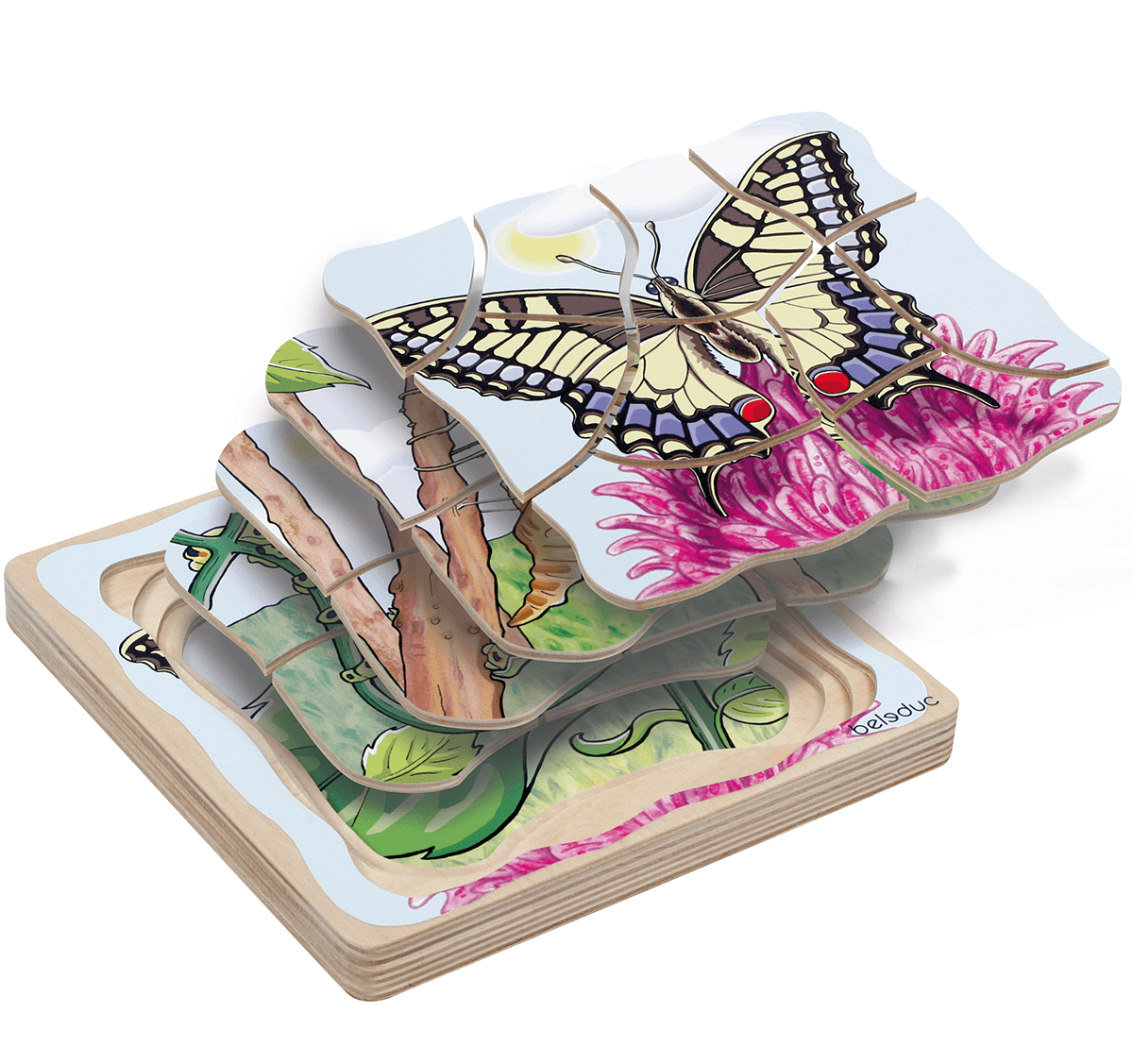 5-in-1 Lagen-Puzzle "Schmetterling"