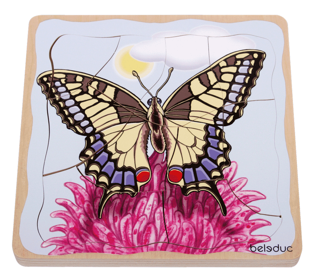 5-in-1 Lagen-Puzzle "Schmetterling"