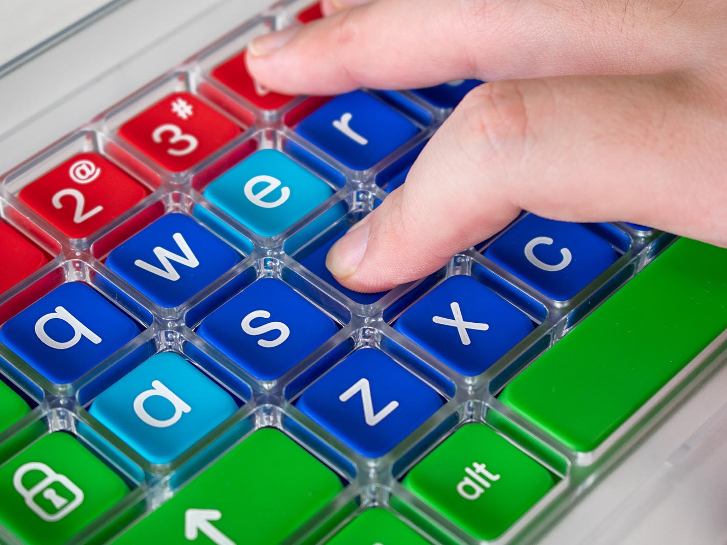 Clevy Tastatur: Fingerführraster