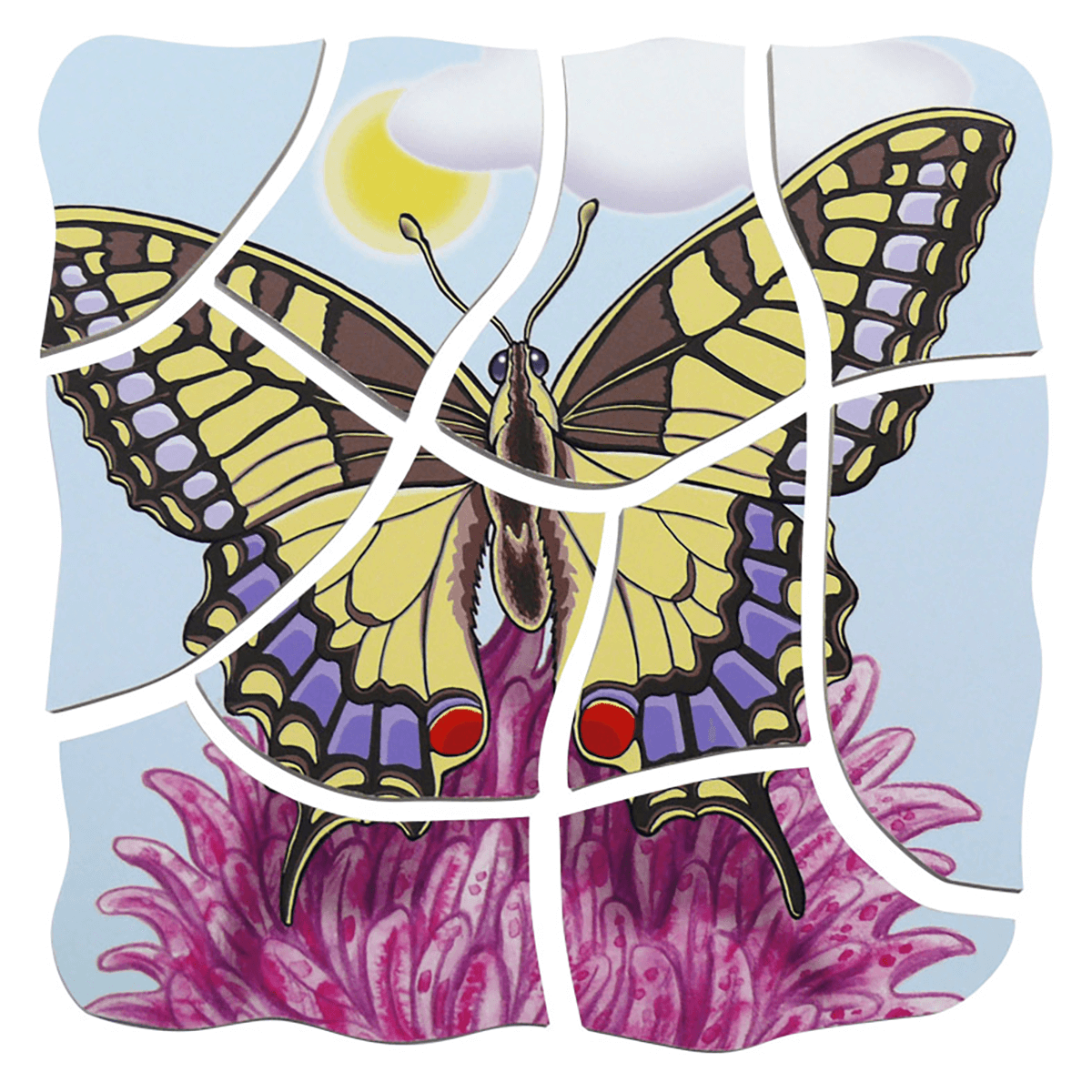 5-in-1 Lagen-Puzzle "Schmetterling"