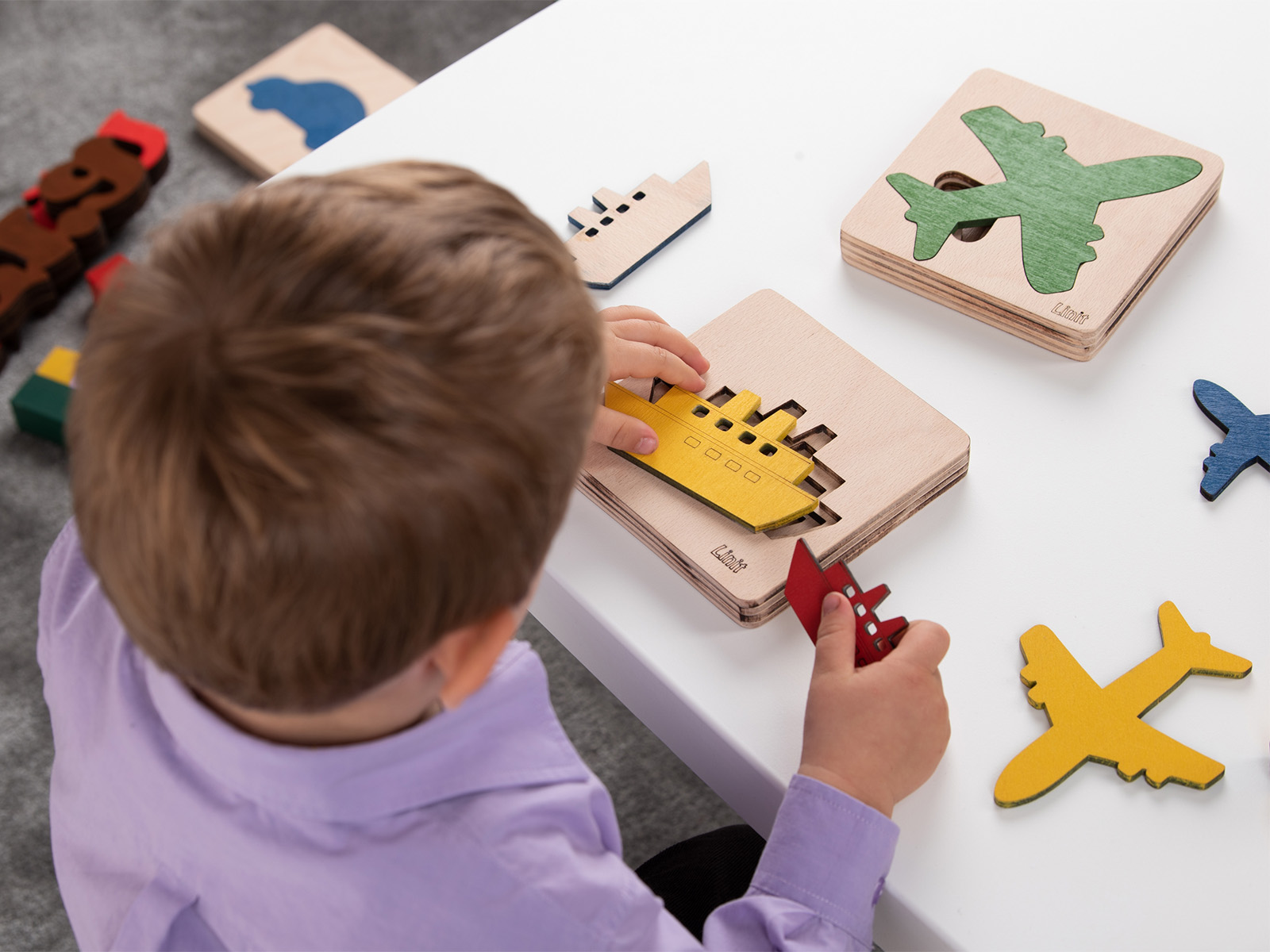 3D Holzpuzzle Farben