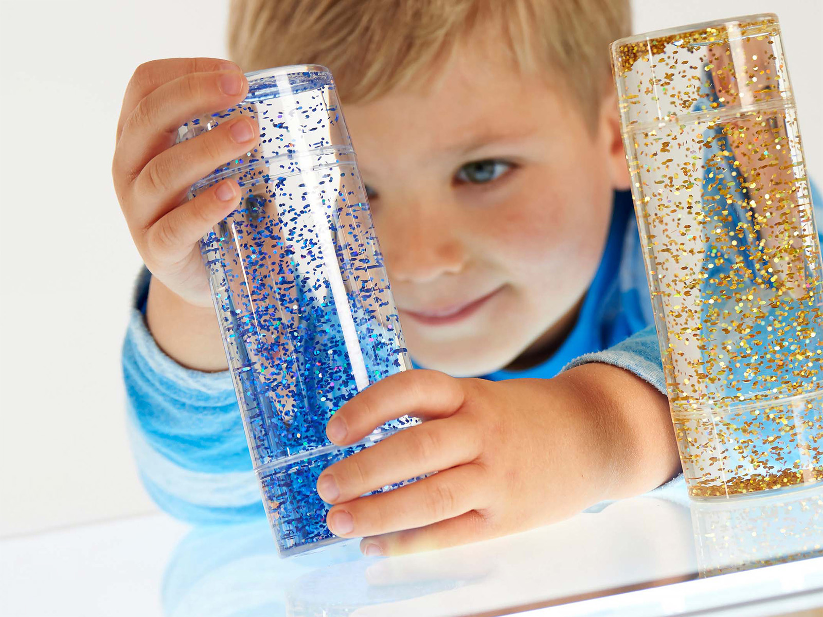 Sensorischer Glitzersturm (1 Stück)