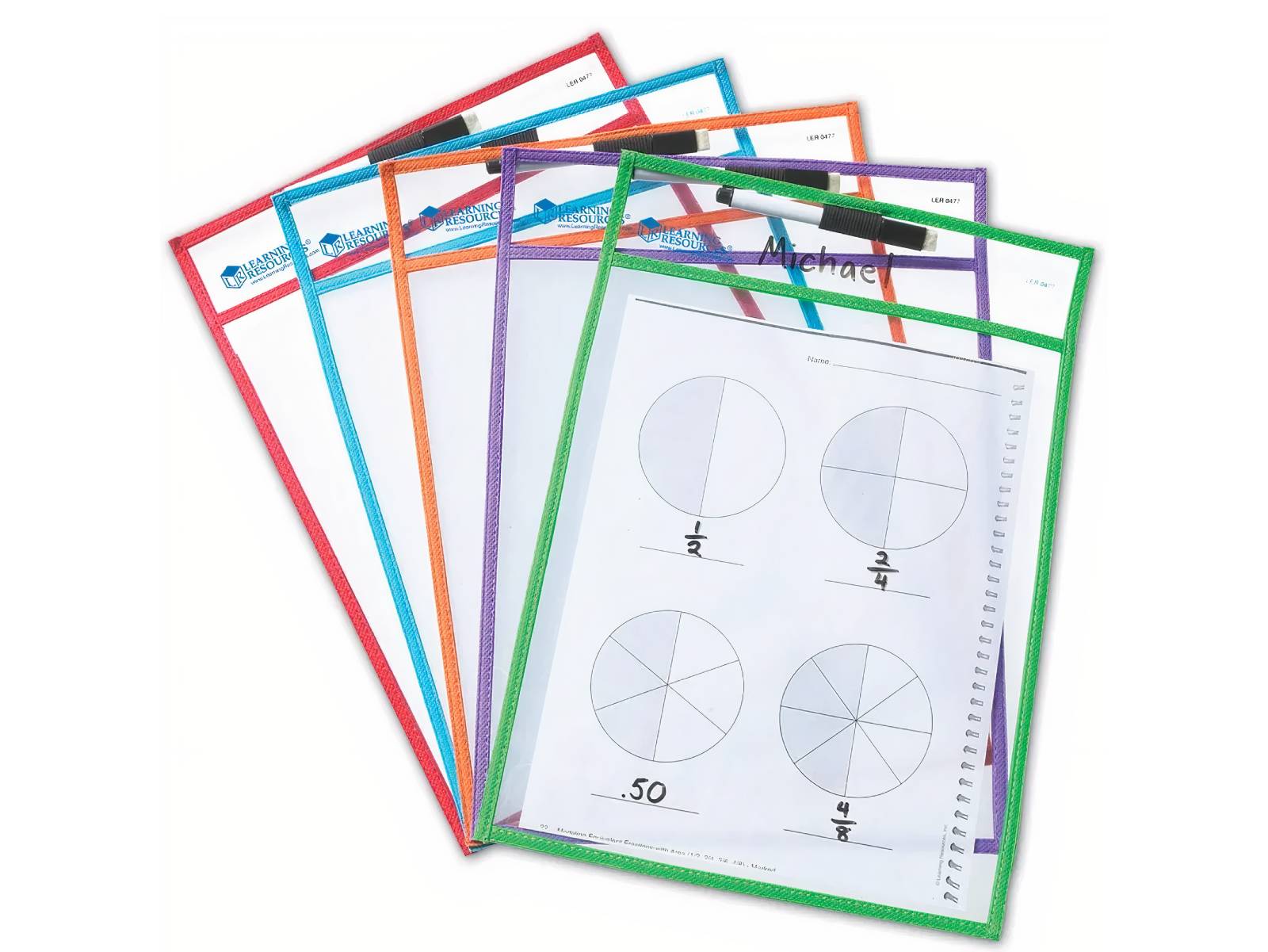 Transparente abwischbare Arbeitstaschen (5er Set)