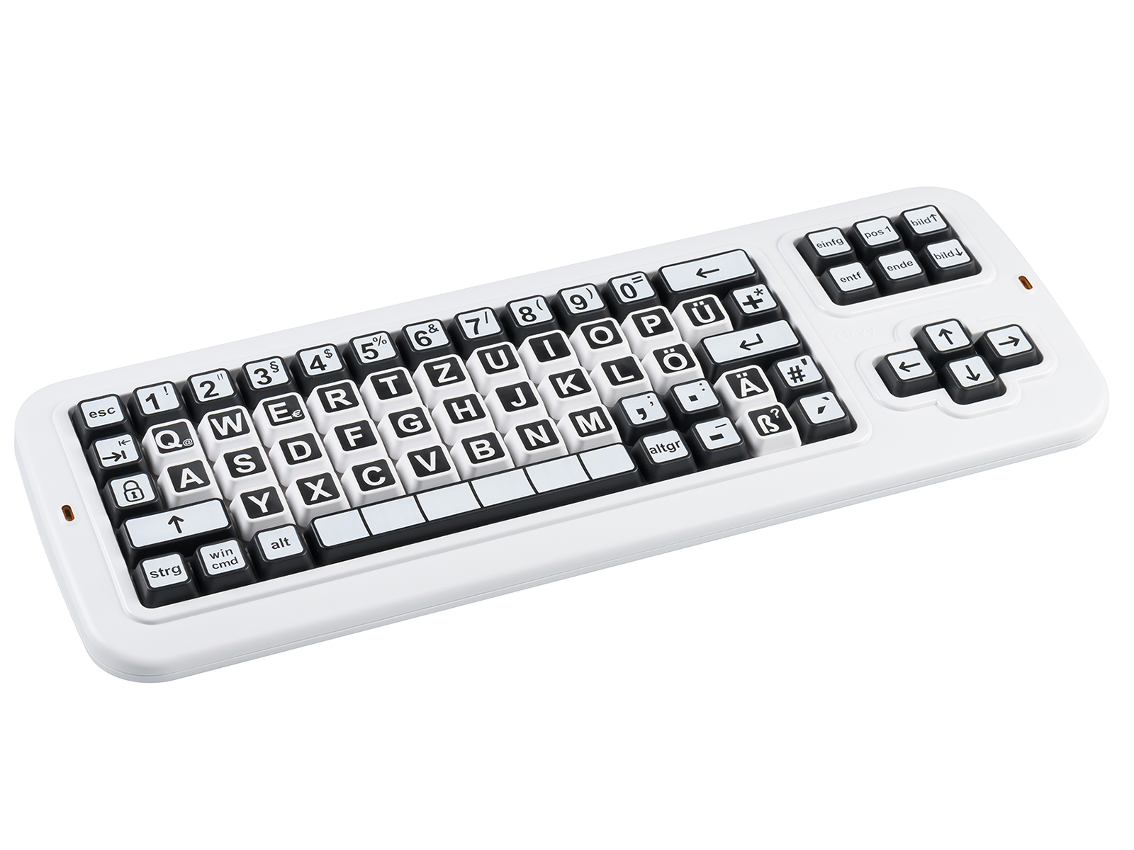 Clevy Tastatur II QWERTY (schwarz/weiss, USB)