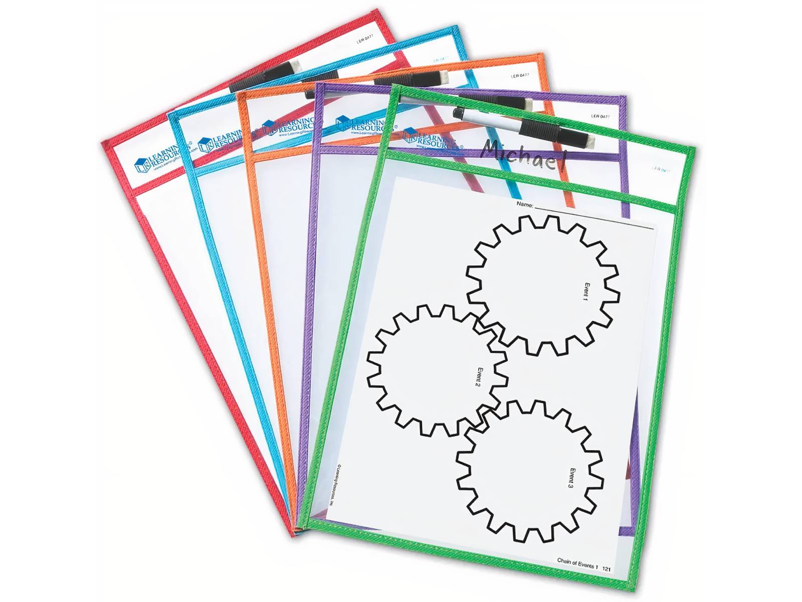 Transparente abwischbare Arbeitstaschen (5er Set)
