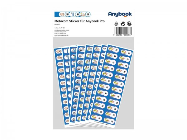 Anybook Pro Sticker METACOM (480 Stück)